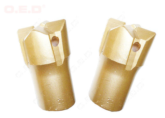 High Performance Threaded Button Bits Rock Drilling Tools , R32 R38 Tapered Cross Bit